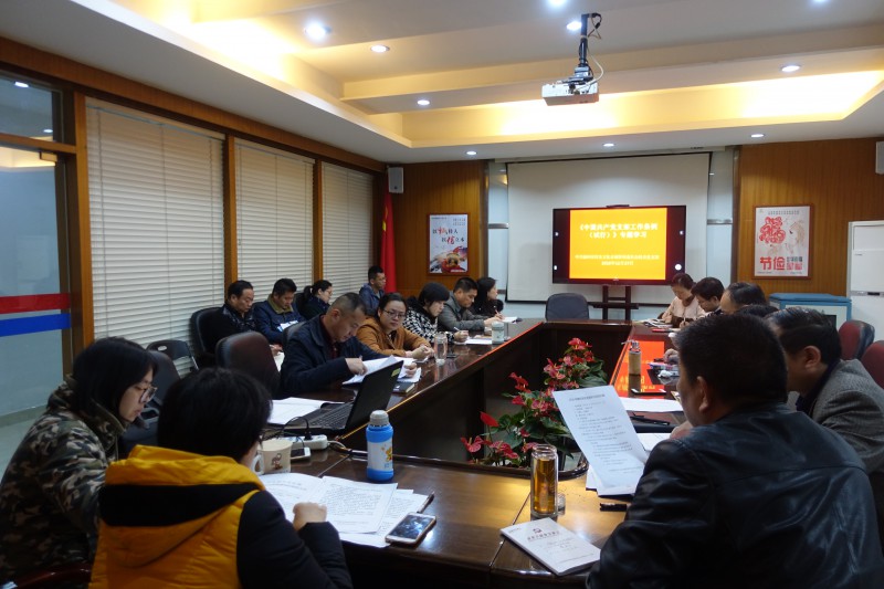 市名城委专题学习《中国共产党支部工作条例（试行）》